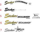 Vintage and Modern Squier Style Guitar Waterslide Headstock Decal Logo