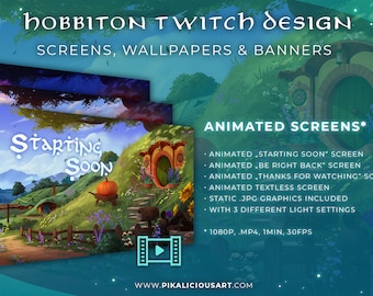 Hobbiton Twitch Design - Screens