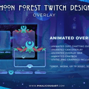 Moon Forest Twitch Design -  Overlay