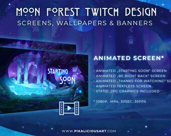 Moon Forest Twitch Design -  Screens