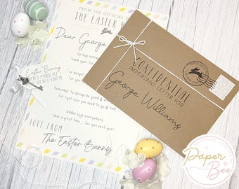 Poem Easter Bunny’s Magic Key Easter Hanging Decoration Happy Easter Yellow