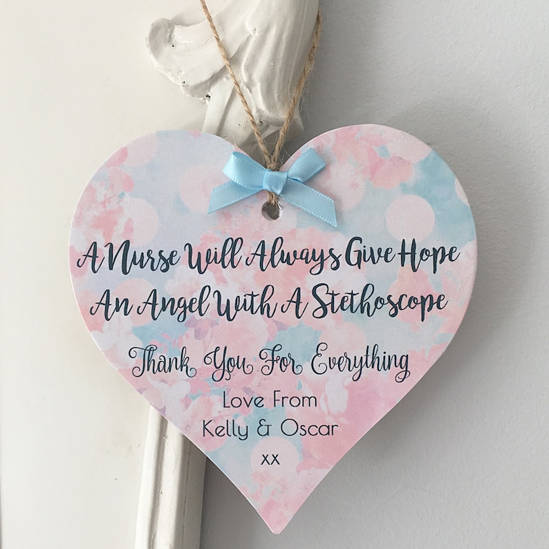 Thank You Nurse Doctor Midwife Personalised Wooden Quote | Etsy