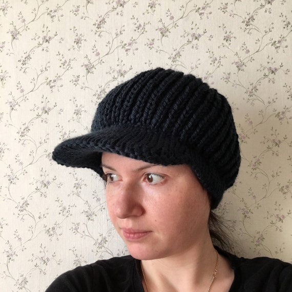 wool hat with visor