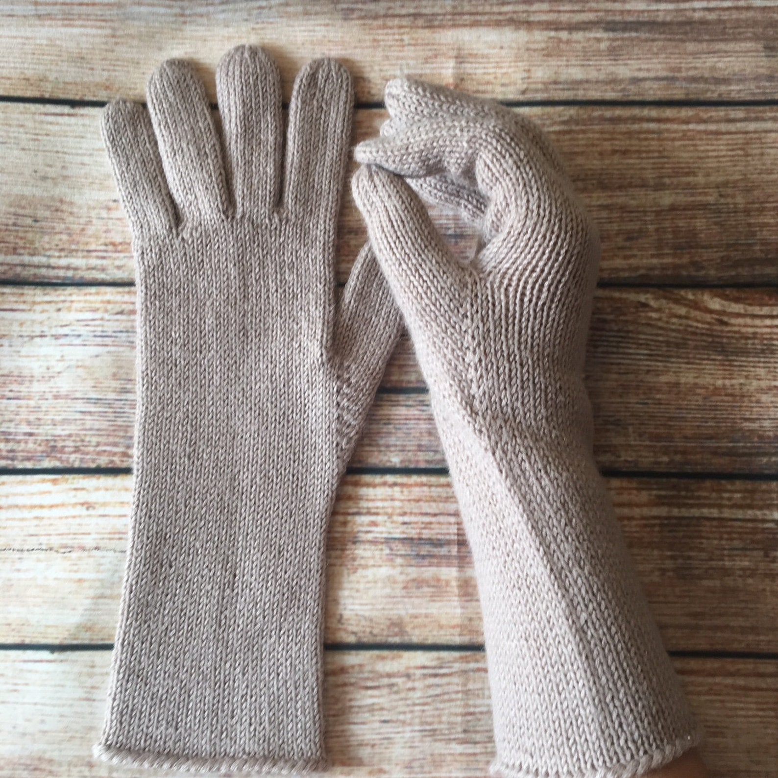 Knitted women gloves knit gloves with fingers hand warmers Etsy