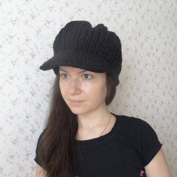 wool cap with visor