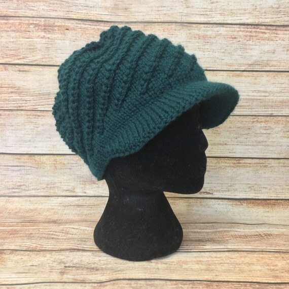 wool cap with visor