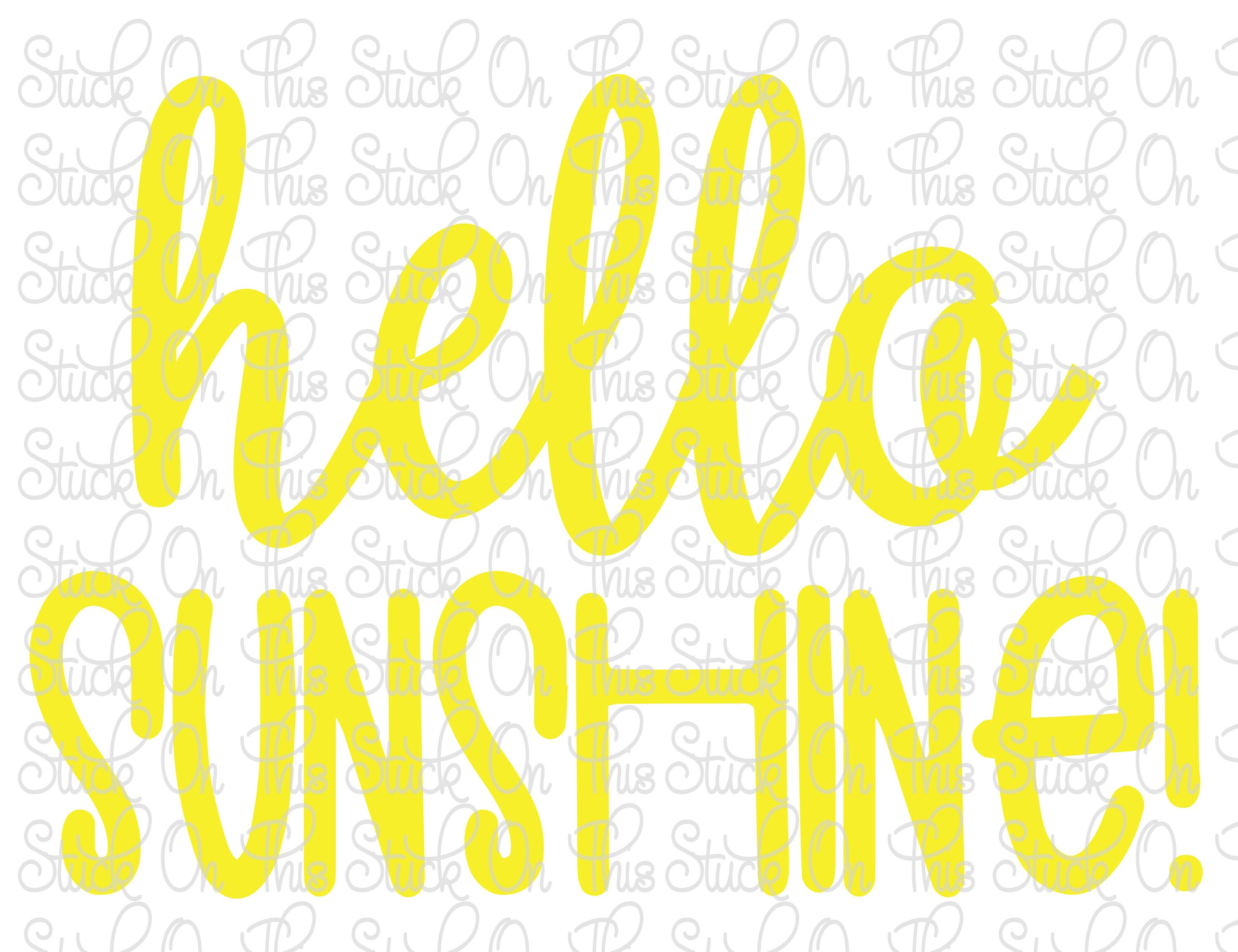 Hello Sunshinepng & SVG Png Digital Download DTG Printing - Etsy UK