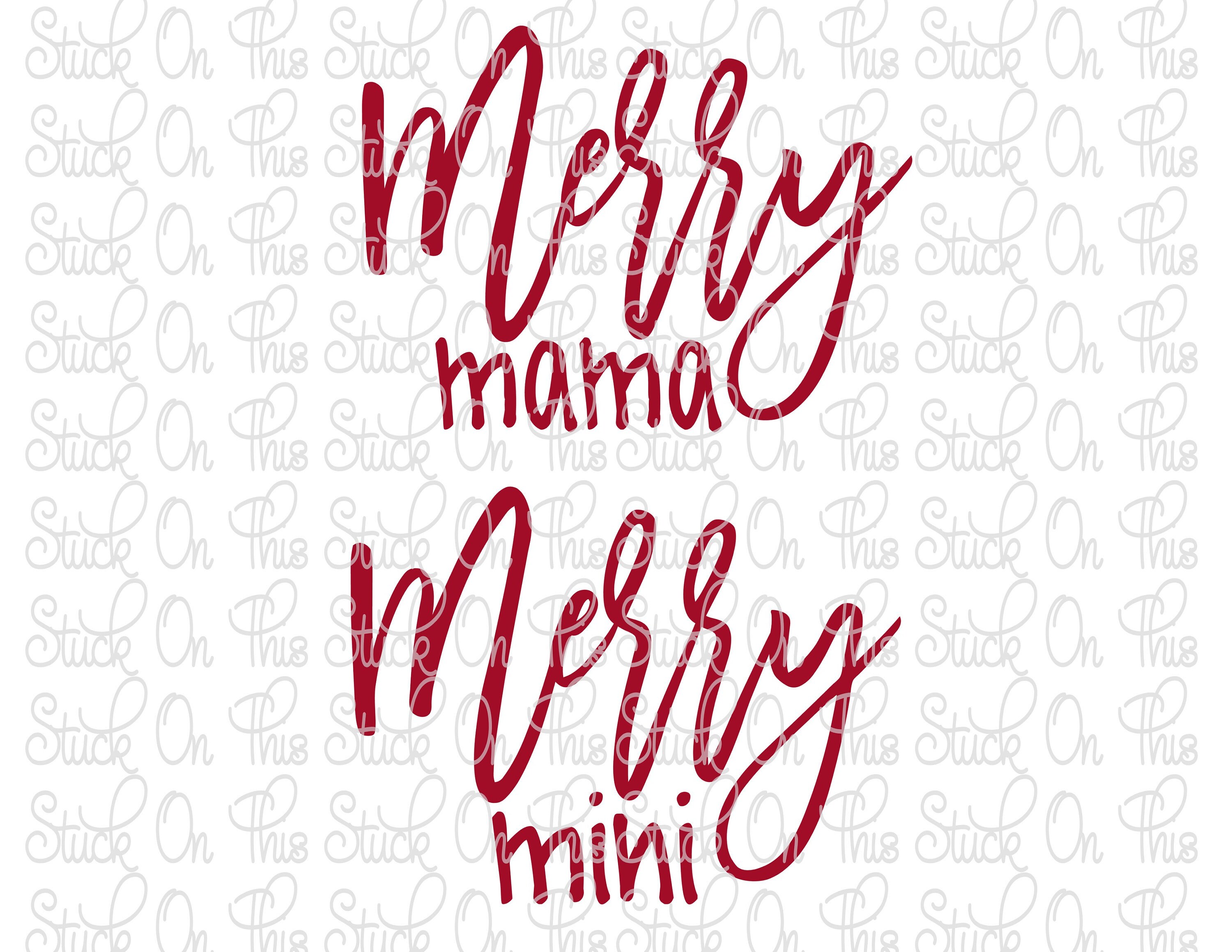 Merry Mama & Merry MiniBoth Files-SVG PNG 4 files | Etsy