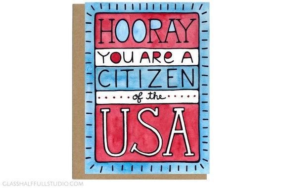 Citizenship Card New Citizen US Citizen USA Citizen Oath | Etsy