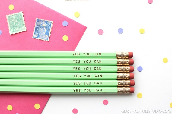 Dorm Decor Cute Desk Accessories Pencil Set Inspirational Etsy