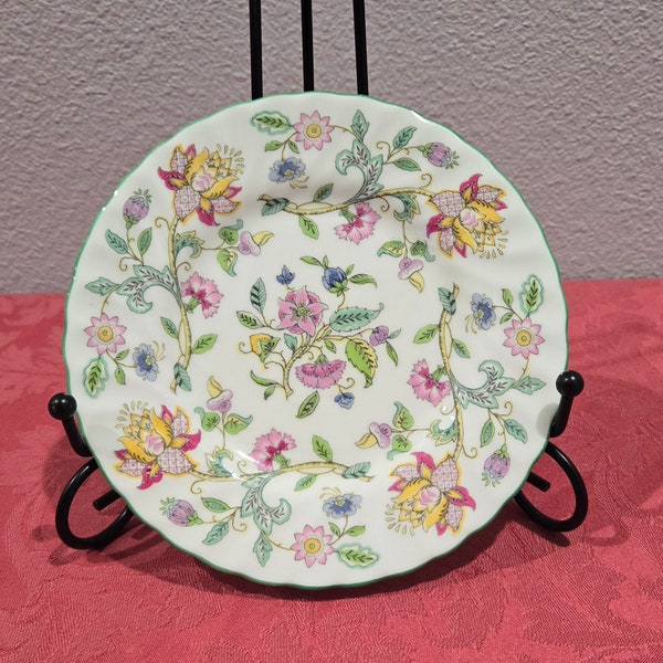 Mintons Haddon Hall Vintage 6.25" Bread Plate English Chintz  Made in England Retired Pattern Add or Replacement GIFT