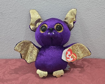 TY Beanie Boos Count Purple Bat - 6" Halloween Plush