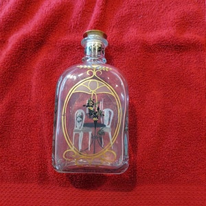Holmegaard Danish Juleflaske with Metal Capped Cork Advent Carafe Scandinavian Christmas Dram Bottle Vintage Made in Denmark