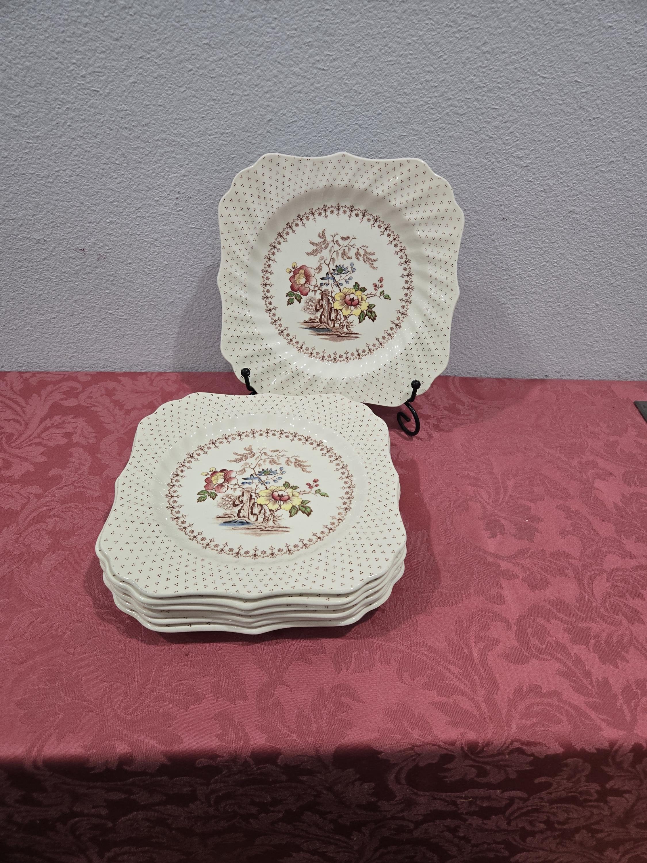 Vintage Royal Doulton Square Plates - Etsy