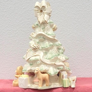 Lenox Holiday Traditions Christmas Tree: 24k Gold Garland, 8" Tall afbeelding 1