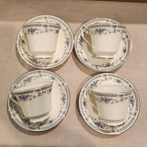 4 Minton Bellemeade Tea Cups & Saucers Sets Vintage Coffee Cups Made in England GIFT Excellent Condition - No Flaws