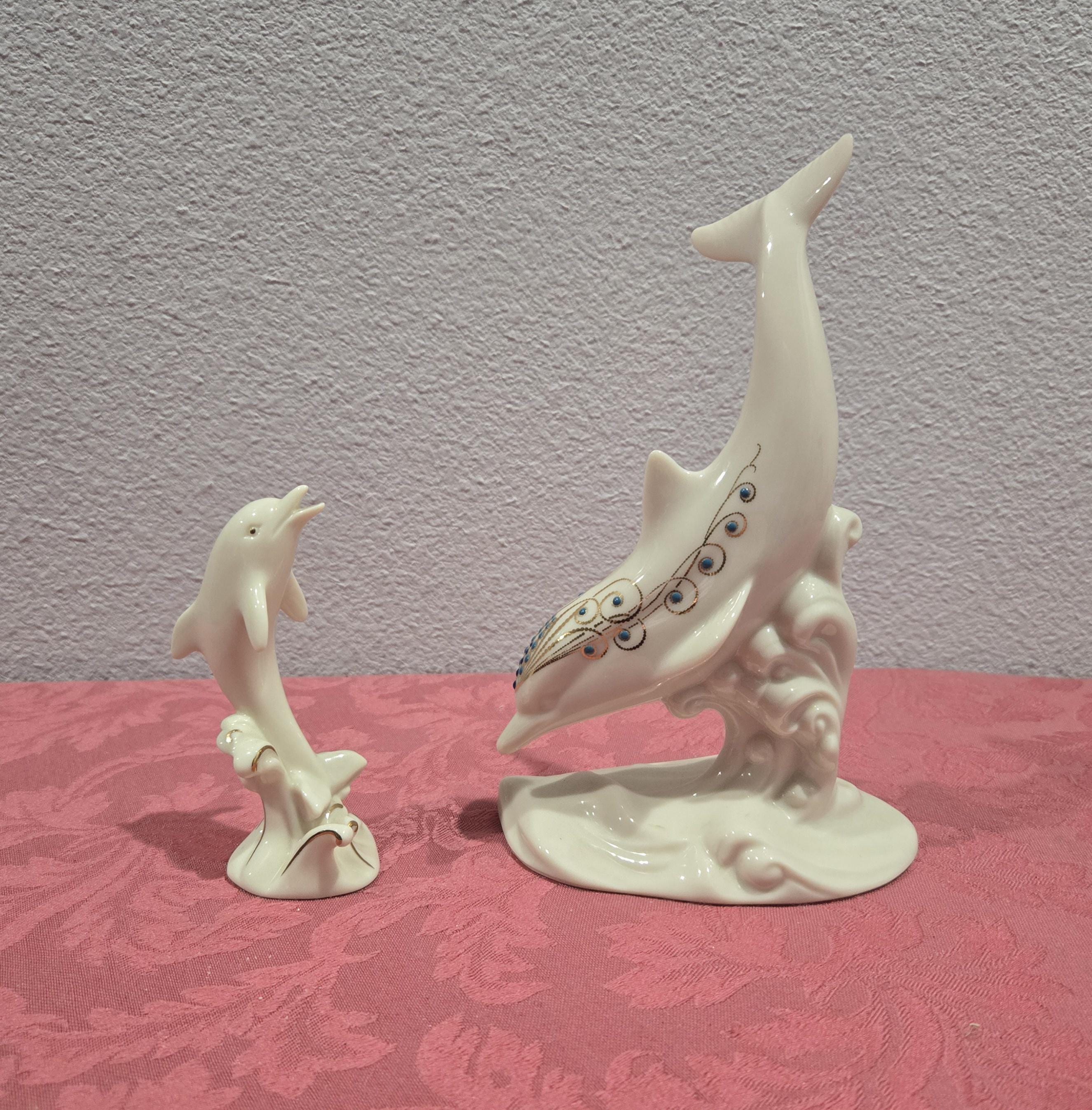 Vintage Lenox China Dolphin Figurines, China Jewels Collection