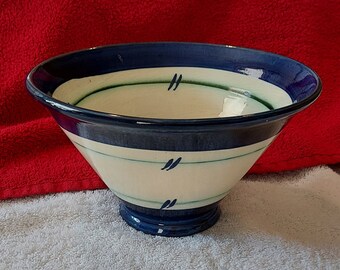 Vintage Vallauris Bowl: Yvan Borty Collectible MCM French Art Pottery