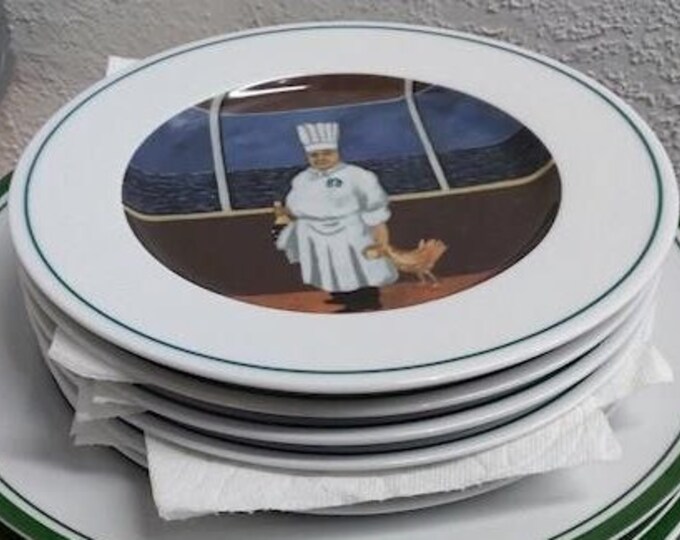 Guy Buffet 8 1/8 Salad Plates Full SET 6 RARE the Bistro Etsy