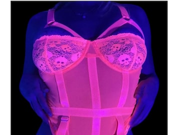 Rage Mob™ Clothing Presents: Skullz Corset with Garter Bandz