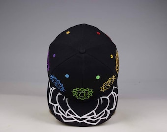 RAGE MOB Chakra Snapback with glow in the dark lotus leaf brim