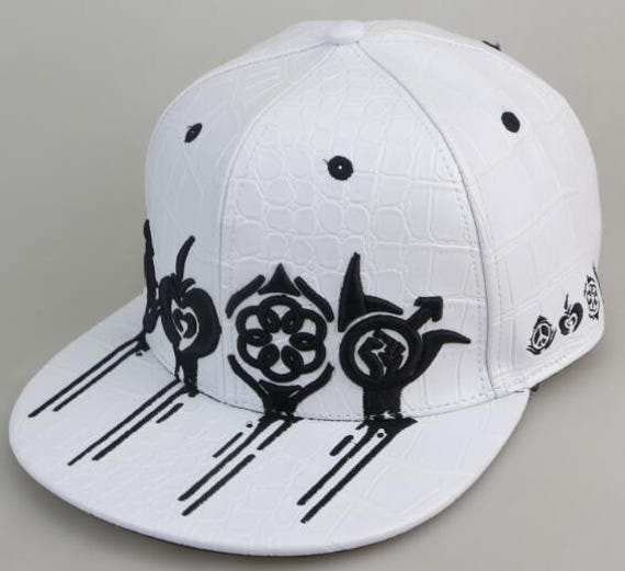 RAGE MOB Clothing PLUR White Crocodile Belt Strap hat.