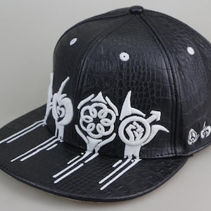 RAGE MOB Glow in the Dark PLUR Drips Black Crocodile Belt Strap hat