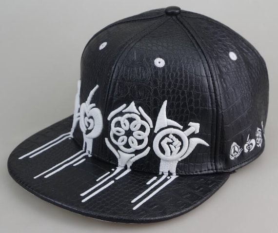 RAGE MOB Glow in the Dark PLUR Drips Black Crocodile Belt Strap hat
