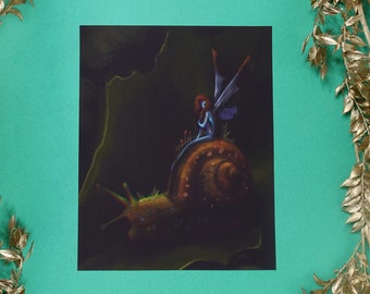 Snail & Fairy Print
