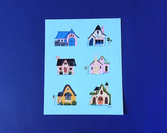 Fairytale Cottages Print