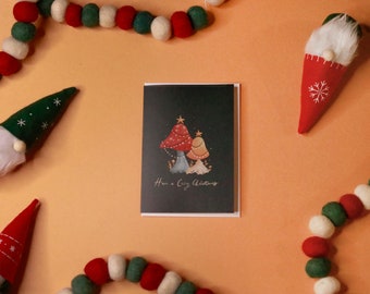 Cozy Christmas Mushroom Card