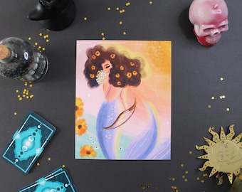 Zodiac Signs Mermaid Print