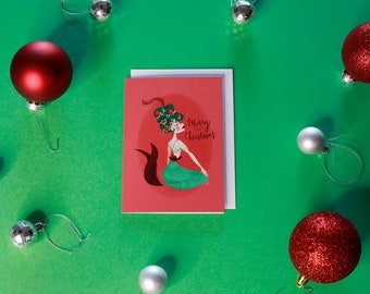 Christmas Mermaid Card