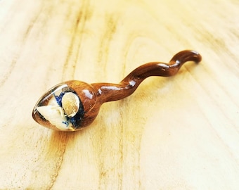 Starfish headpiece, Ocean seashell hair fork, Moss hair stick blue starfish, 1 prong hair fork