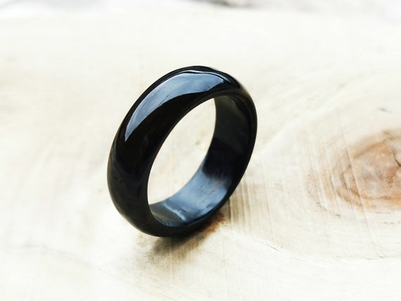 Ebony Ring, Ebony Wood Ring, Custom Wooden Ring Black - Etsy