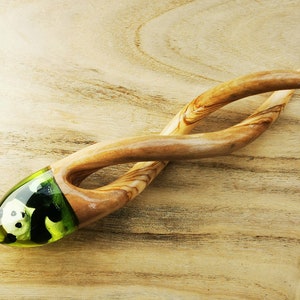 Whimsical Spiral Wood Hair Jewelry - Spiral Hair Fork - Boho Hair Clip - Twisted Hair Accessory