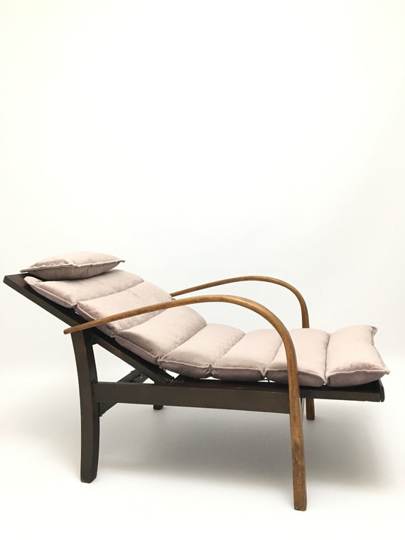 Vintage Pink Violet Art Deco Bentwood Armchair Chaise German Etsy