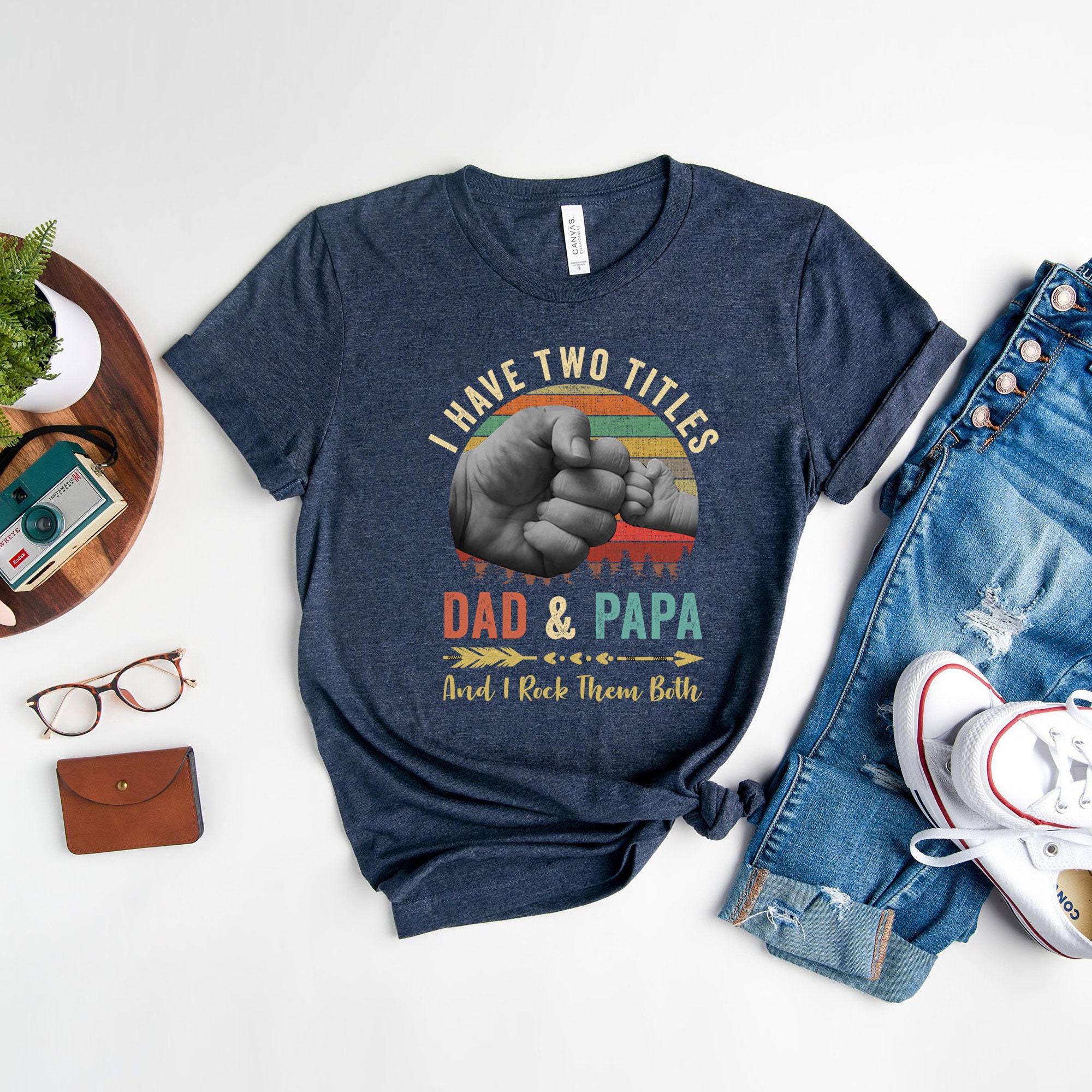 Funny Papa Shirt Papa T-shirts Papa Gifts I Have Two Titles | Etsy