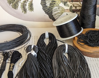 Black Embroidery Materials Kit For: Goldwork, Tambour, Luneville