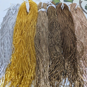 Glittering wire pack- nakshi- gold rose & silver- french wire-bullion- shimmer