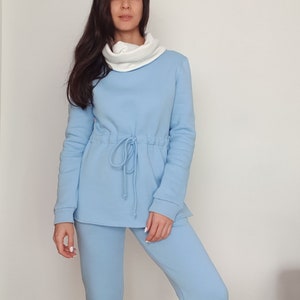 Warm Cozy Fleece Tracksuit Set: Hoodie Sweatshirt and Joggers Women&#39;s Loungewear set Lounge Outfit