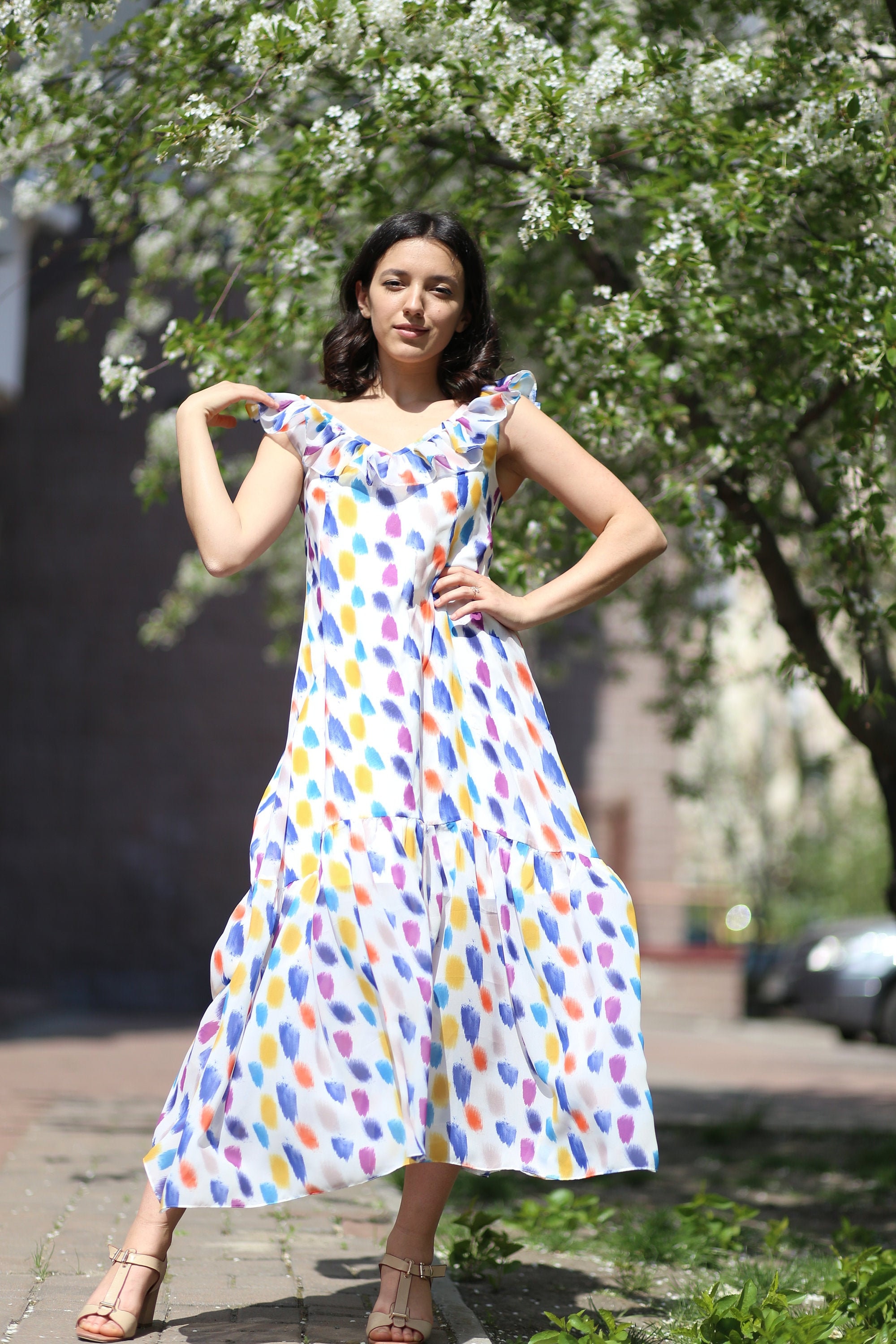 chiffon petite maxi dress Miss Selfridge - Chiffon Maxi Dress - Women - Nylon/Cotton/Polyester - 10 US