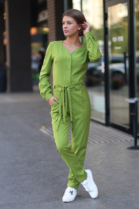 Prom Overalls for Women Green Jumpsuit 