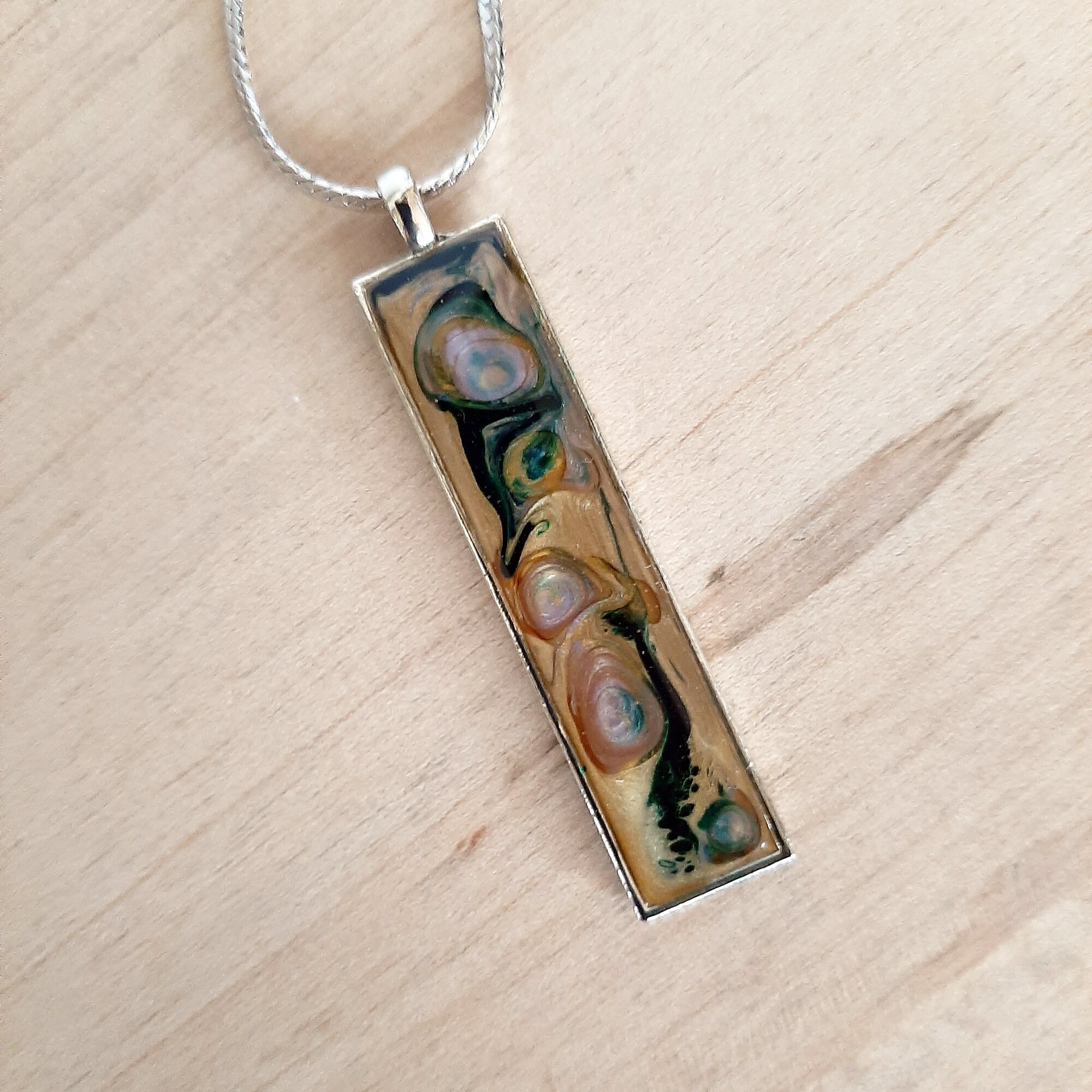 Colorful Pendant, Iridescent Pendant, Unique Pendant, Abstract Art ...