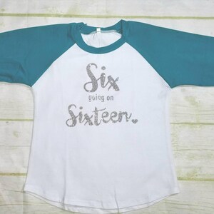 Girls Teal Ruffle Raglan Shirts- Monogramable Shirts - Etsy