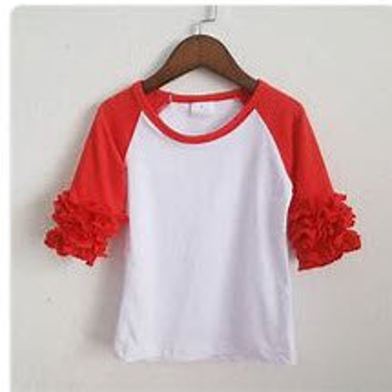 Girls Icing Ruffle Raglan Shirts Multiple Colors Monogramable - Etsy