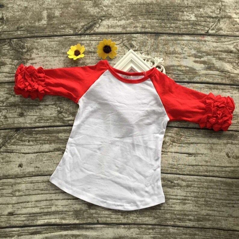 ADULT Ruffle Raglan Shirts 3/4