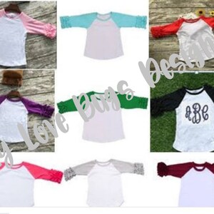 Girls Icing Ruffle Raglan Shirts- Multiple Colors Monogramable Shirts ...
