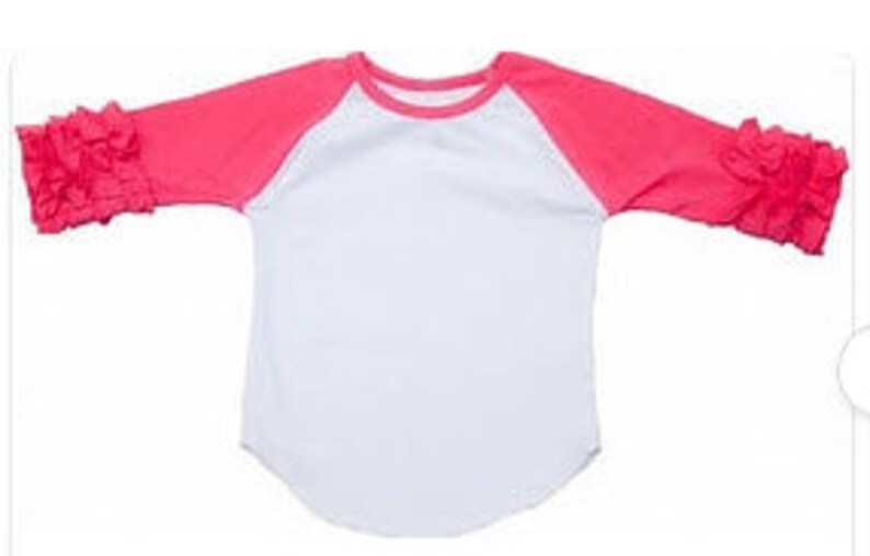 Girls Icing Ruffle Raglan Shirts- Multiple Colors Monogramable Shirts ...