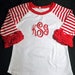 Stripe Icing Ruffle Raglan Shirts- Multiple Colors Monogramable Stripe ...